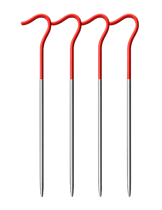Vargo Titanium Shepherd's Hook Stake 8g 160mm (x 4 per pack)